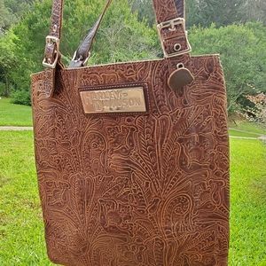 Harley Davidson tooled leather purse